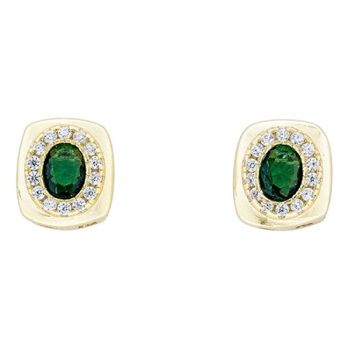 PE. RECTANGULAR DENTRO CIRCULO CZ - PE6230CH/16