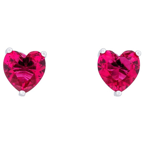 PENDIENTE CORAZON CZ 6MM - PE6234R/13