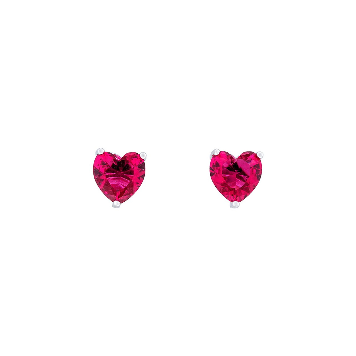 PENDIENTE CORAZON CZ 6MM - PE6234R/13