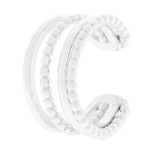 P. EAR CUFF 4 LINEAS LISAS + BOLITAS - PE6174R
