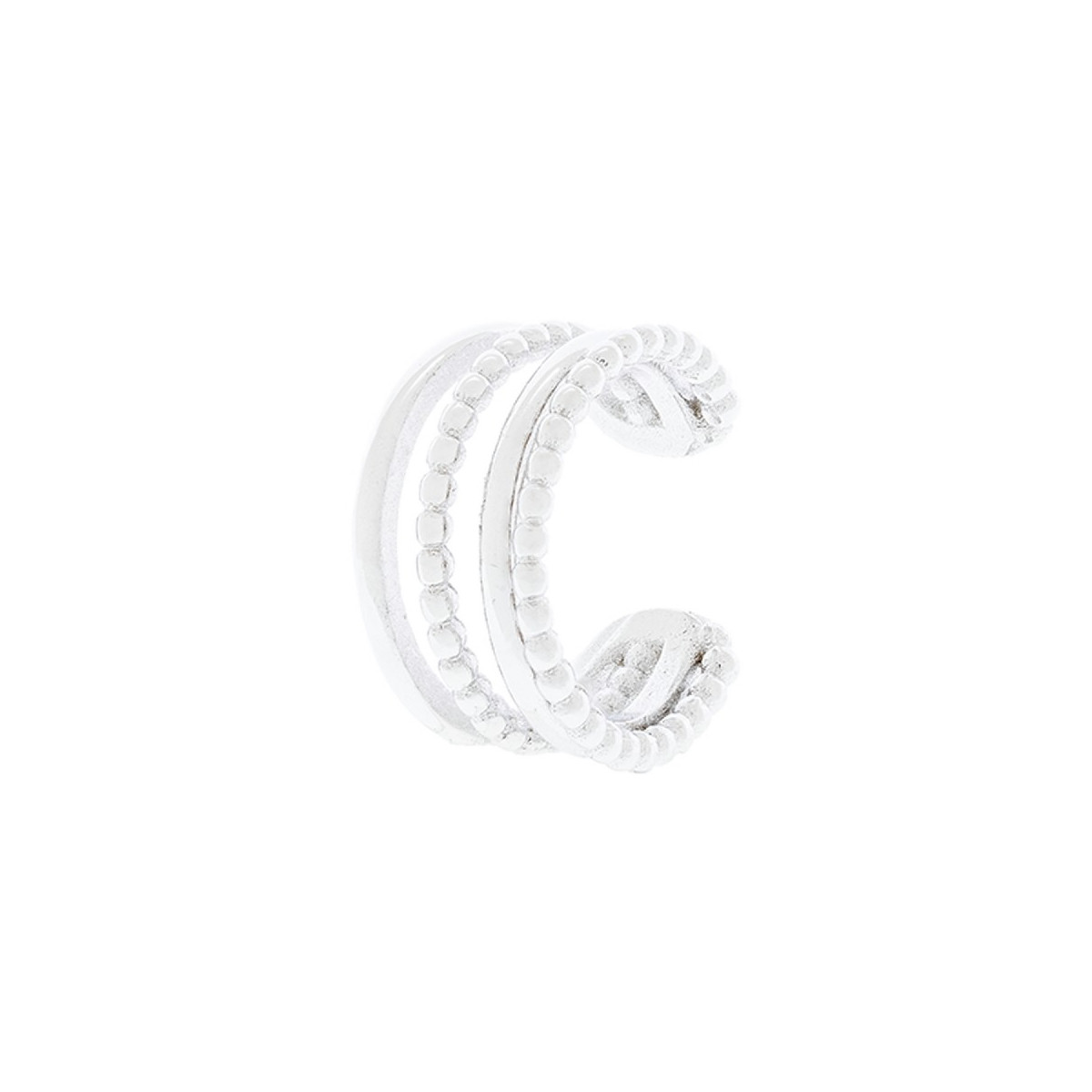 P. EAR CUFF 4 LINEAS LISAS + BOLITAS - PE6174R