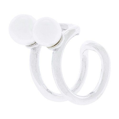 P. EAR CUFF 2 LINEAS CON PERLA - PE6176R