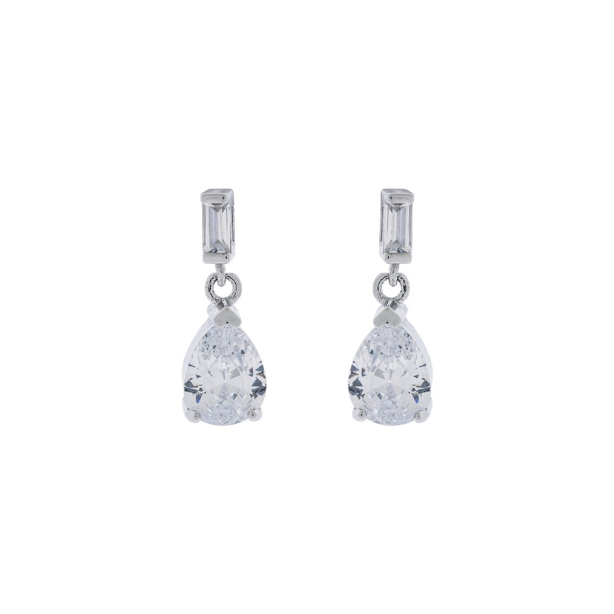 PENDIENTE CZ RECTANGULAR + LAGRIMA  - PE6357R/04