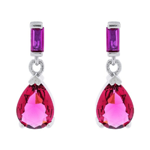 PENDIENTE CZ RECTANGULAR + LAGRIMA  - PE6357R/13