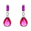 PENDIENTE CZ RECTANGULAR + LAGRIMA  - PE6357R/13