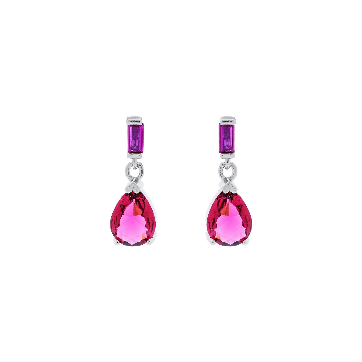 PENDIENTE CZ RECTANGULAR + LAGRIMA  - PE6357R/13