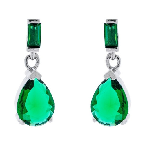 PENDIENTE CZ RECTANGULAR + LAGRIMA  - PE6357R/16