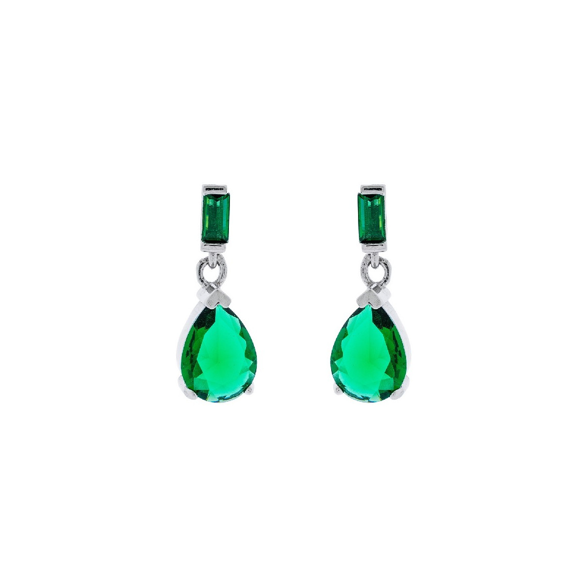 PENDIENTE CZ RECTANGULAR + LAGRIMA  - PE6357R/16