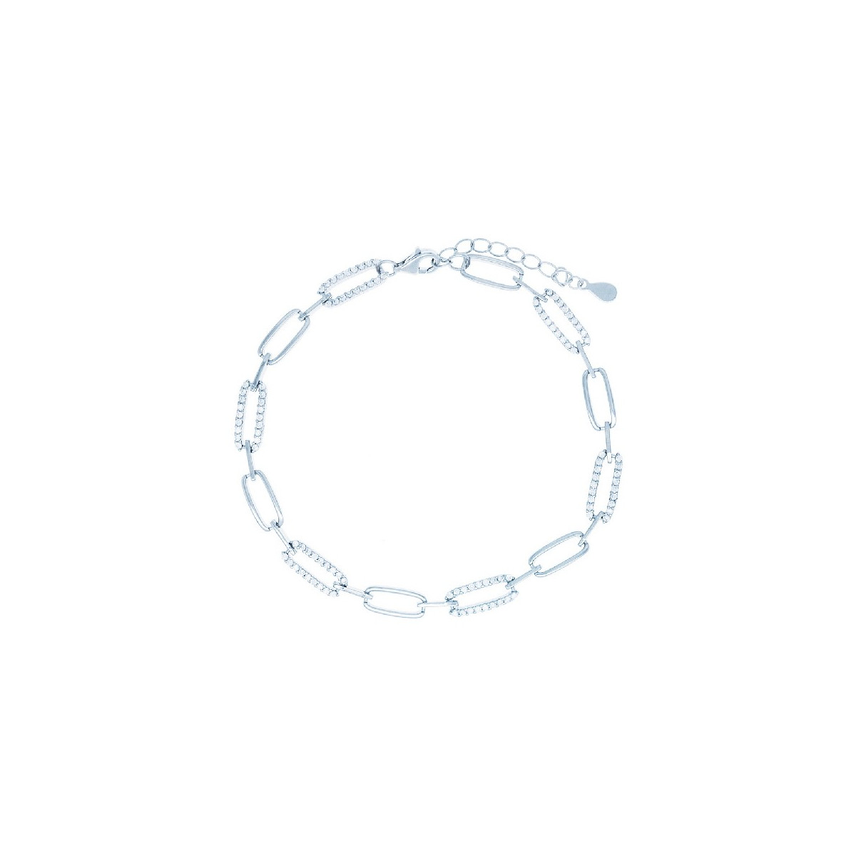 PUL. ESLABONES RECTANG. LISOS + CZ - PU5595R