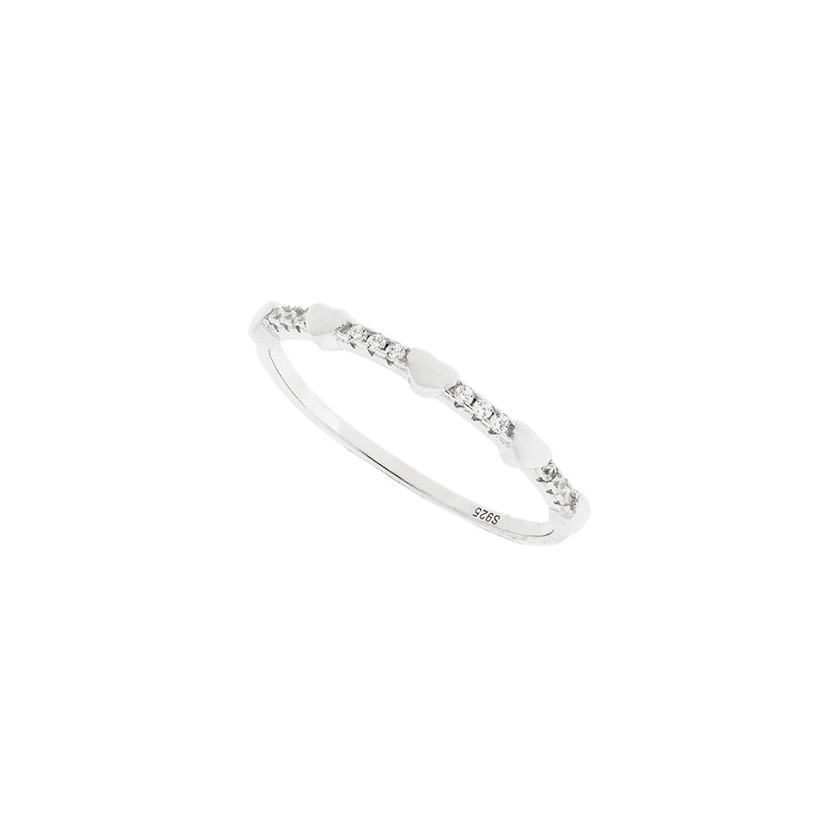 S. CZ + CORAZON LISO EN LINEA - SO1568R