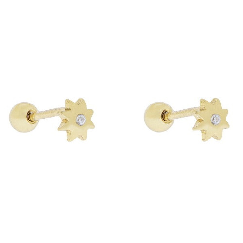 PE.ESTRELLA LISA Y CZ  BOLA ROSCA T-3UDS - PE6342CH