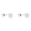 PE.ESTRELLA LISA Y CZ  BOLA ROSCA T-3UDS - PE6342R