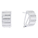 PENDIENTE OMEGA RECTANGULAR LINEA LISA + CZ - PE6244R
