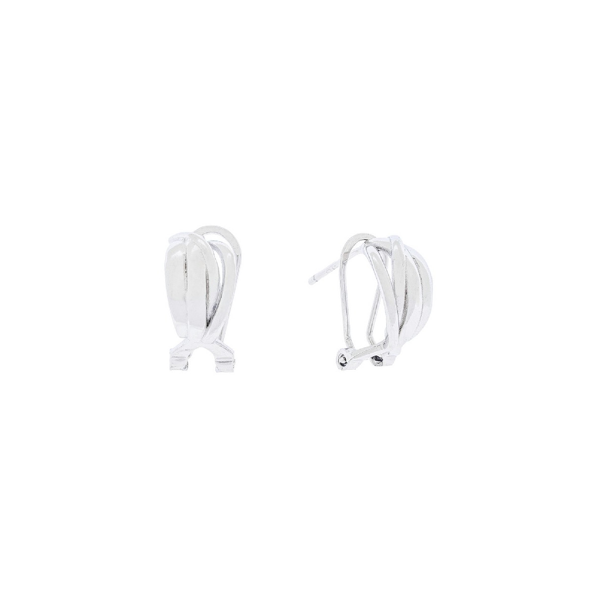 PENDIENTE OMEGA TRENZADO LISO - PE6245R