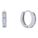 PENDIENTE DE ARO CON CIRCONITA BAGUETTE 12MM - PE6252R/04 PENDIENTE DE ARO CON CIRCONITA BAGUETTE 12MM - PE6252R/04