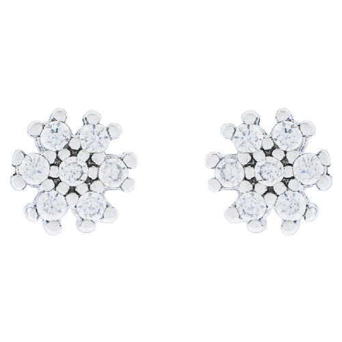 PENDIENTE 6 PETALOS FLOR CIRCONITAS TACO-3UDS - PE6266R