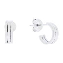 PENDIENTE DE ARO LISO 3 RAYAS PRESION - PE6268R