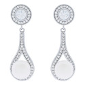 PE. CZ REDONDA LAGRIMA CON PERLA - PE6278R