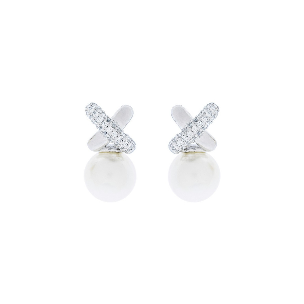 PEND. CRUZ LISA + CZ CON PERLA  - PE6305R