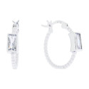 PE. ARO BOLITAS 18MM C/ CZ RECTANGULAR - PE6309R