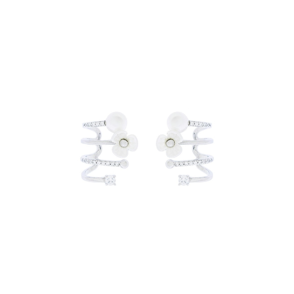 PE.4 EN 1 PERLA, FLOR NACAR, BARRA CZ,CZ - PE6313R