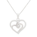 COLG. SILUETA CORAZON LISO CENTRO CZ  - CO2949R