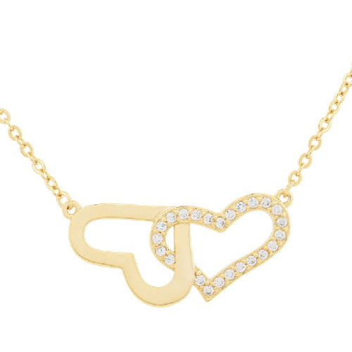 GARG. CORAZONES LISO Y CZ - GA1849CH