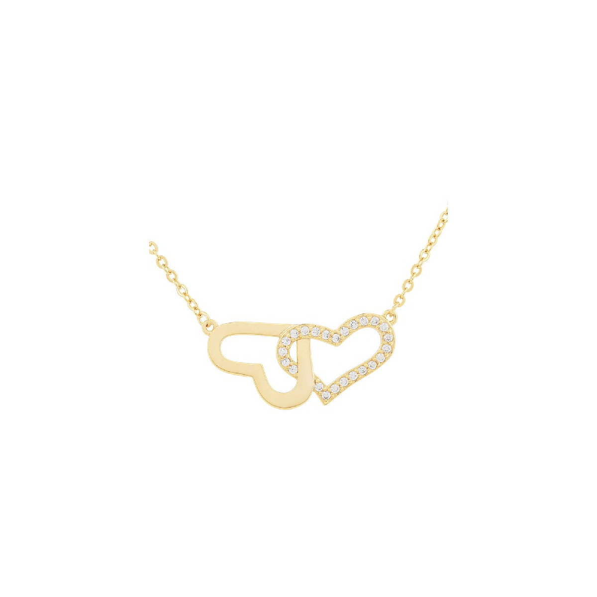 GARG. CORAZONES LISO Y CZ - GA1849CH