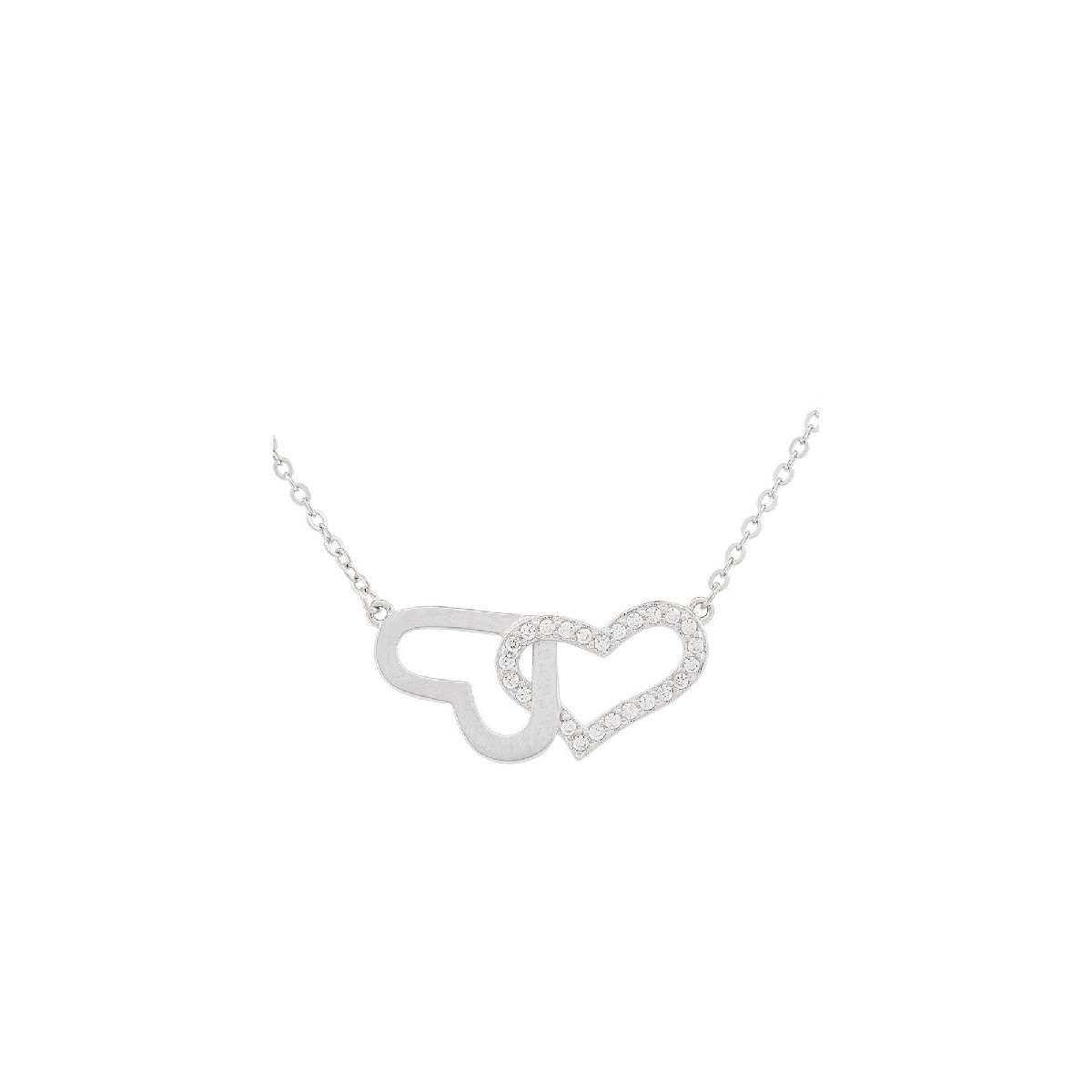 GARG. CORAZONES LISO Y CZ - GA1849R