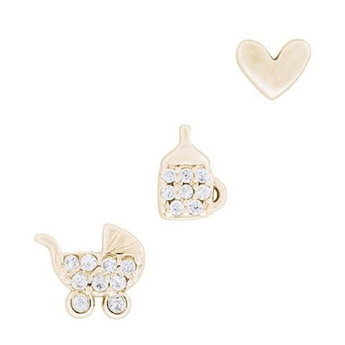 PE. SET-3UDS CARRO BIBERON CORAZON LISO - PE6143CH
