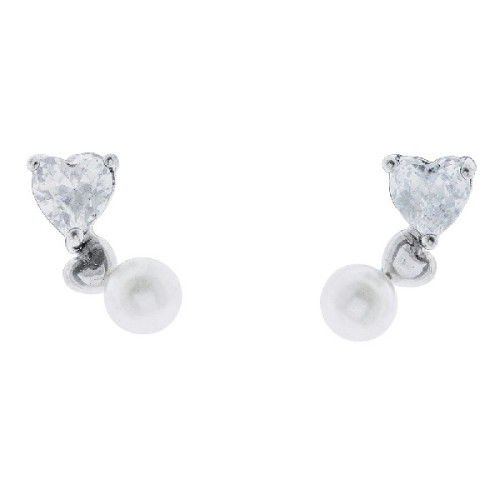 PE. CORAZON CZ+CORAZON LISO+PERLA - PE6326R