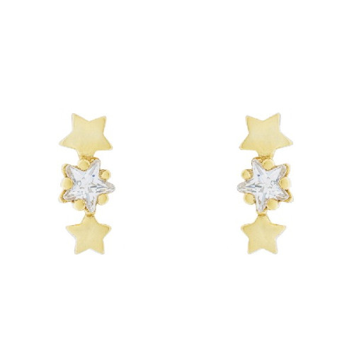 PE. ESTRELLA CZ + 2 ESTRELLAS LISAS - PE6323CH