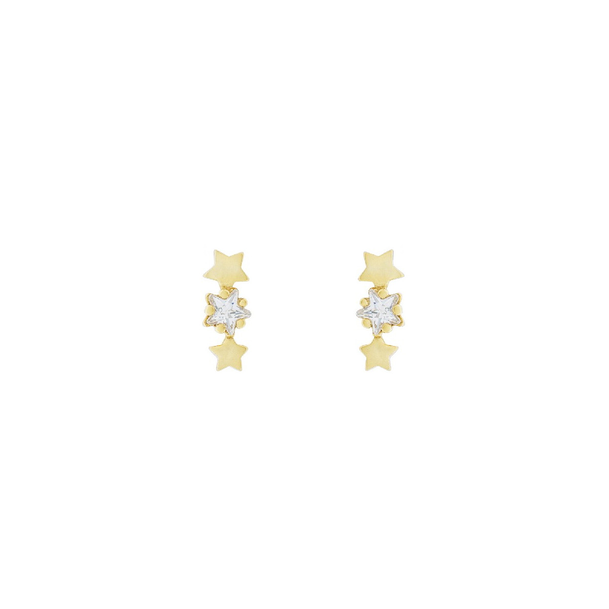 PE. ESTRELLA CZ + 2 ESTRELLAS LISAS - PE6323CH