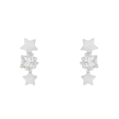 PE. ESTRELLA CZ + 2 ESTRELLAS LISAS - PE6323R