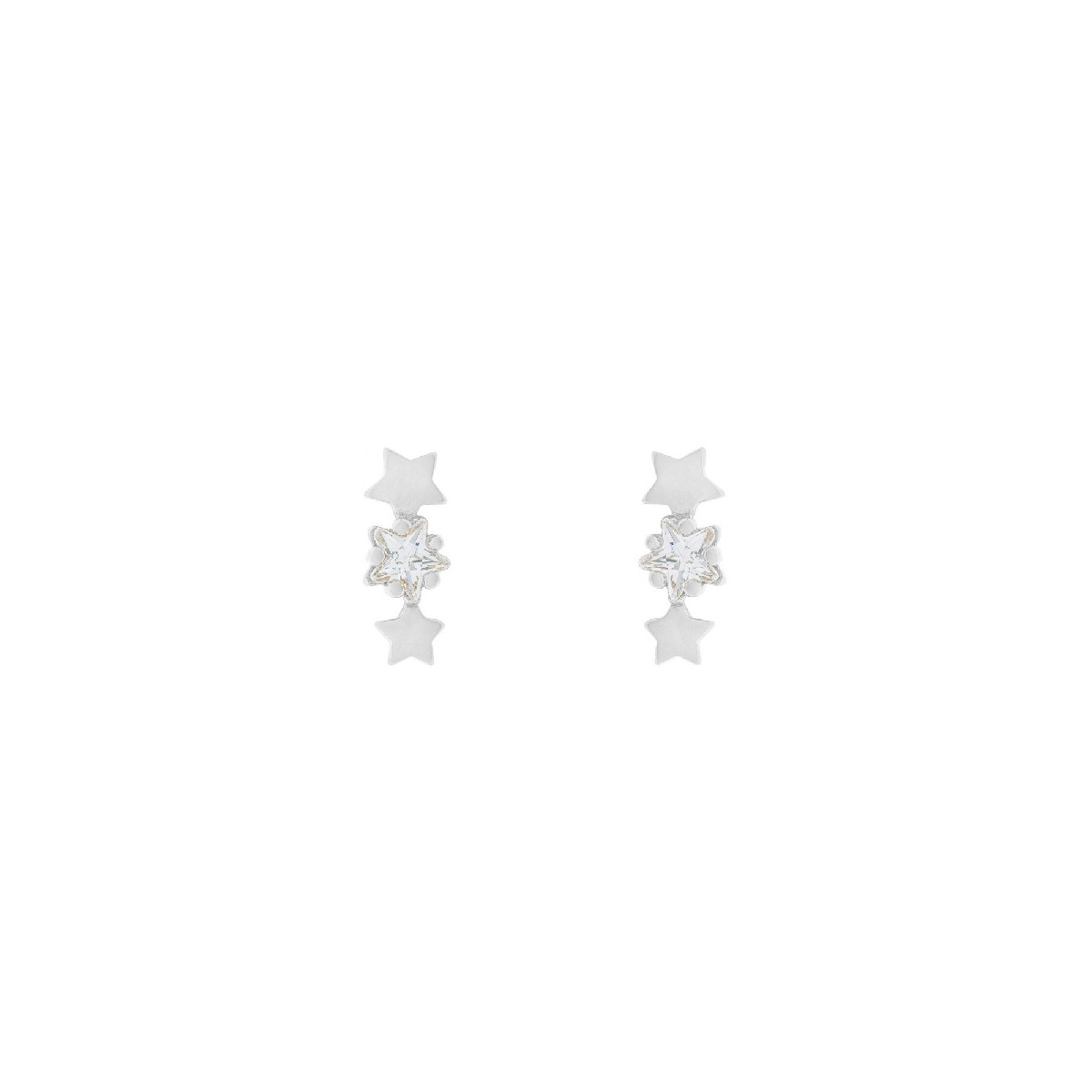 PE. ESTRELLA CZ + 2 ESTRELLAS LISAS - PE6323R