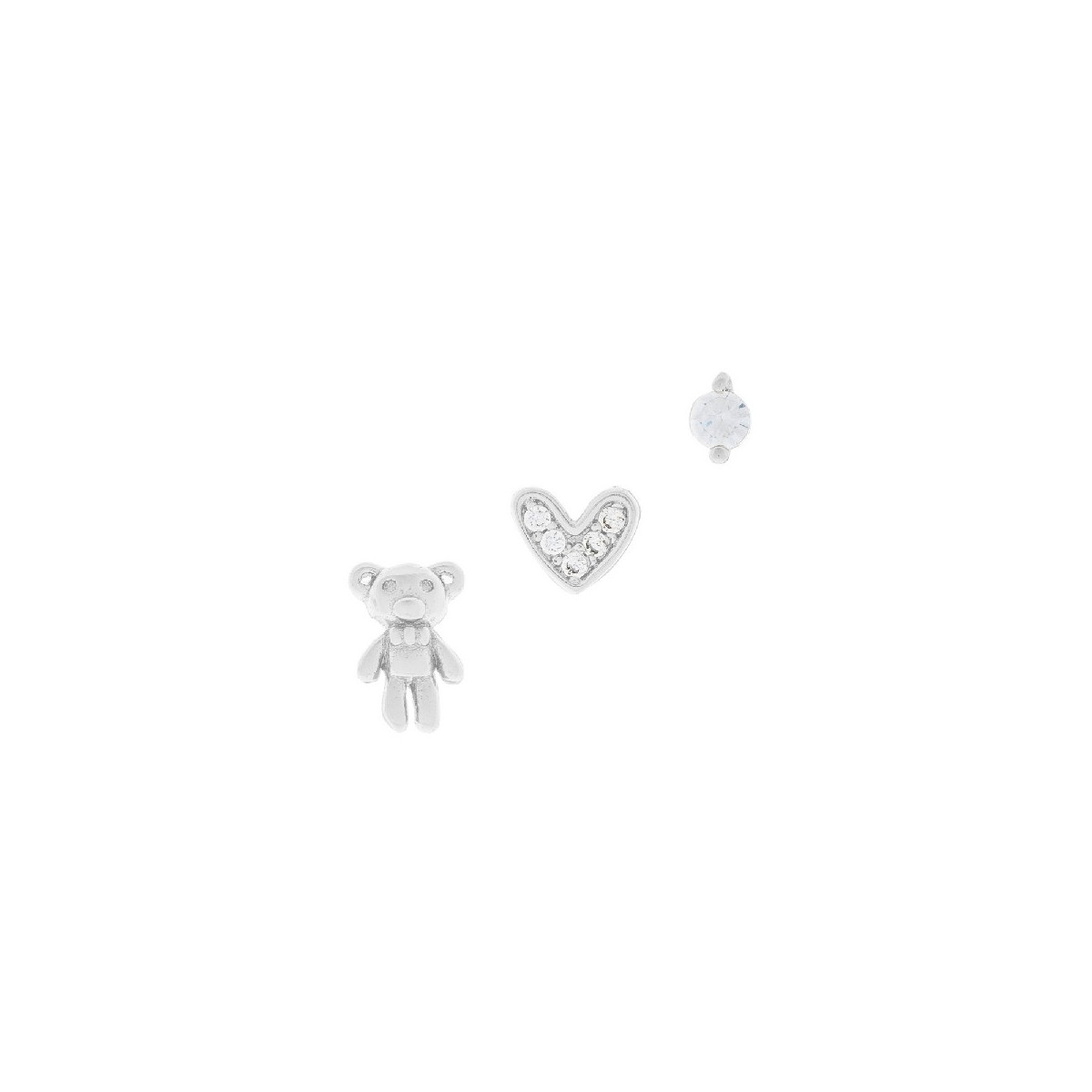 PE. SET 3UDS OSITO, CORAZON CZ + CZ - PE6327R PE. SET 3UDS OSITO, CORAZON CZ + CZ - PE6327R