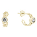 ARO PRESION ESLABON BARBADO CZ 5 MM  - PE6368CH