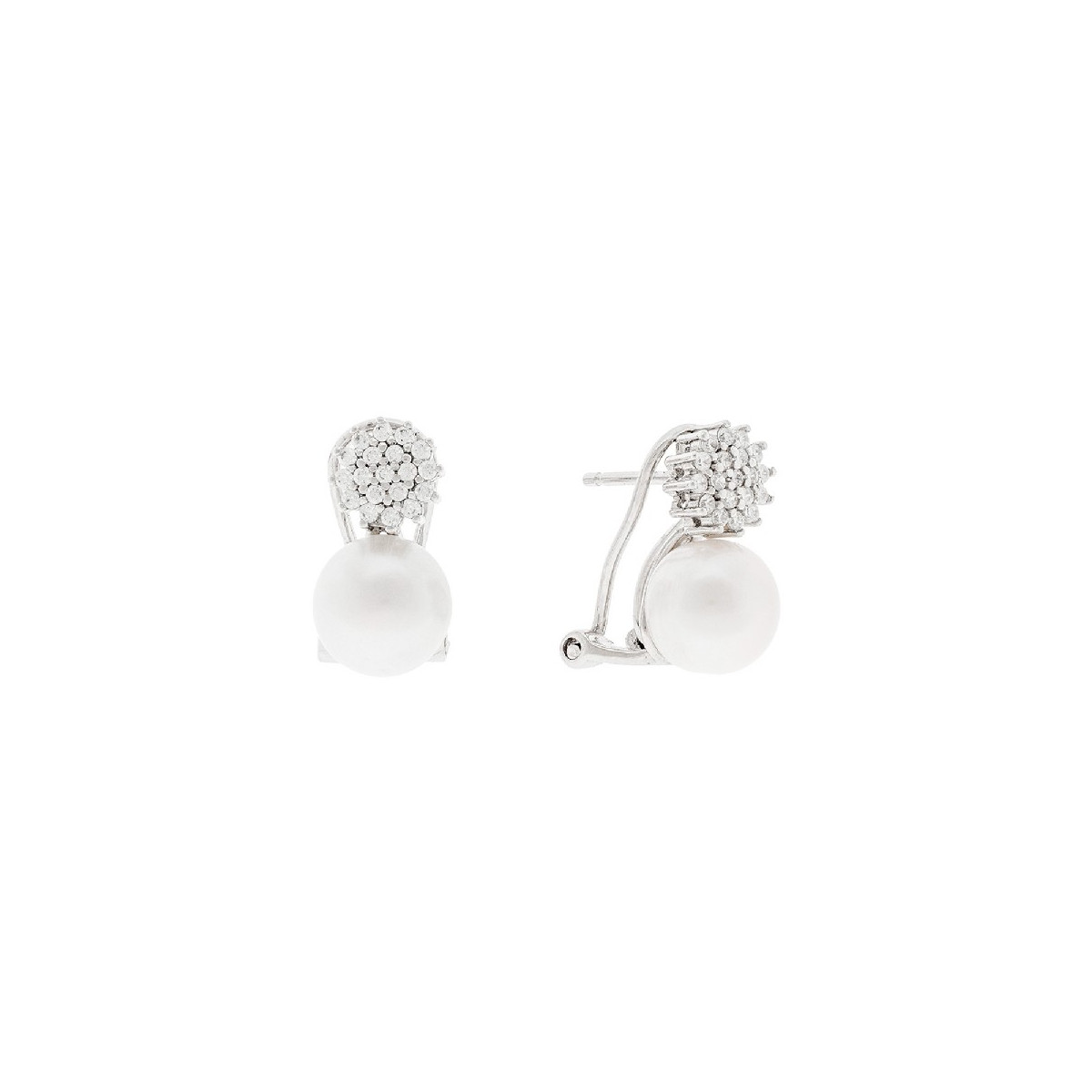 PEND. OMEGA PERLA CON FLOR CZ - PE6371R