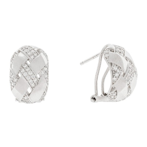 PEND. OMEGA ENTRELAZADO LISO + CZ - PE6377R