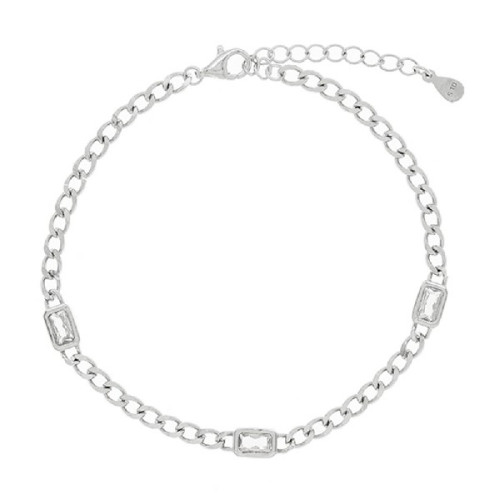 PUL. ESLABON BARBADO + 3 CZ RECT 4 X 6  - PU5623R/04