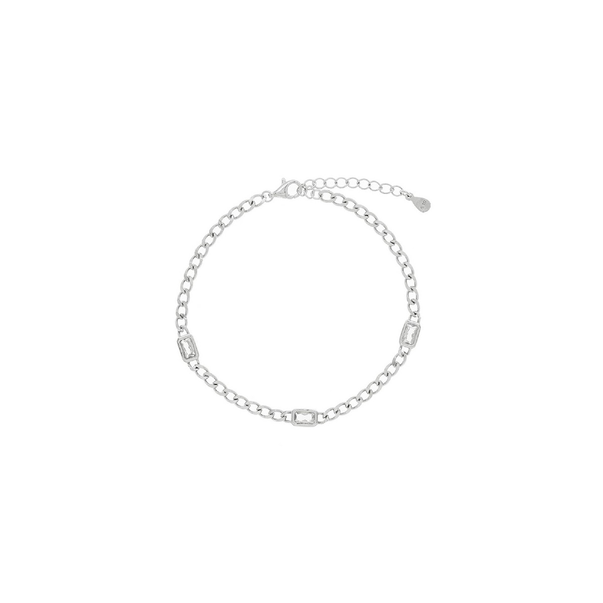 PUL. ESLABON BARBADO + 3 CZ RECT 4 X 6  - PU5623R/04