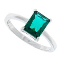 SORTIJA 1 CZ RECTANGULAR 6 X 8 MM  - SO1595R/16