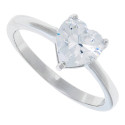 SORTIJA 1 CZ CORAZON 7 MM  - SO1596R/04