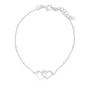 PUL. CADENA BOLITAS 2 CORAZONES GLITTER - PU5648R