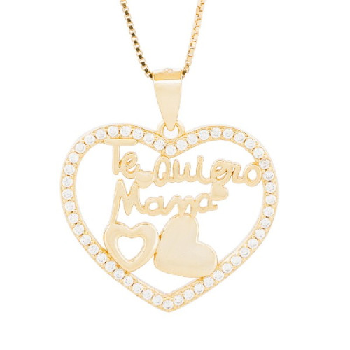 COLG. CORAZON CZ + TQ MAMA + 2 CORAZONES - CO2962CH