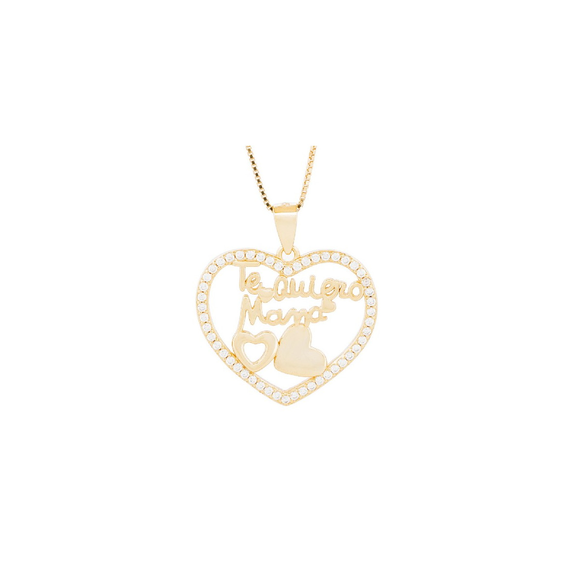 COLG. CORAZON CZ + TQ MAMA + 2 CORAZONES - CO2962CH