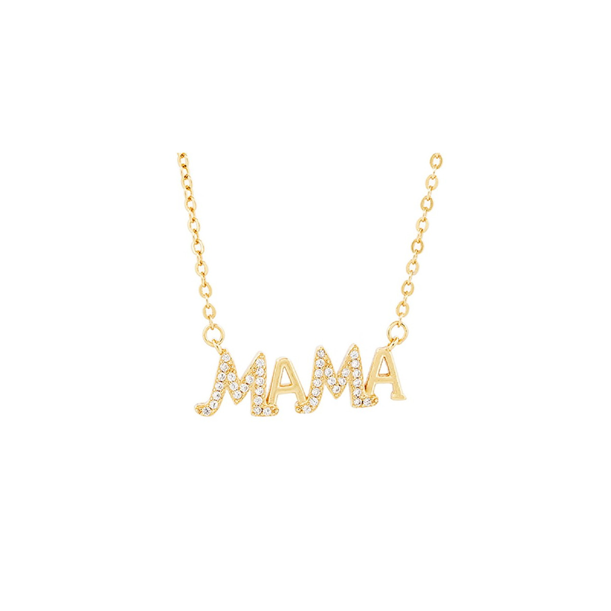 GARGANTILLA MAMA LETRAS LISAS Y CON CZ - GA1863CH
