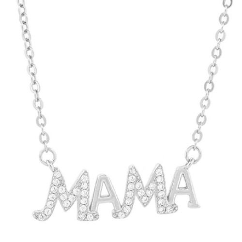 GARGANTILLA MAMA LETRAS LISAS Y CON CZ - GA1863R
