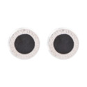 PENDIENTE REDONDO NEGRO 6MM GRECA - PE4219/10