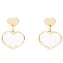 PEND. DOBLE CORAZON LISO Y NACAR - PE6418CH